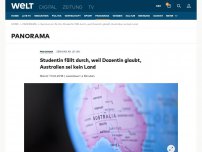Bild zum Artikel: Studentin fällt durch, weil Dozentin glaubt, Australien sei kein Land