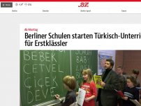 Bild zum Artikel: Berliner Schulen starten Türkisch-Unterricht für Erstklässler