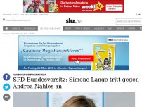 Bild zum Artikel: SPD-Bundesvorsitz: Simone Lange tritt gegen Andrea Nahles an