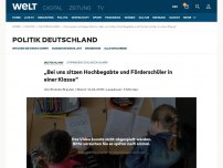 Bild zum Artikel: „Bei uns sitzen Hochbegabte und Förderschüler in einer Klasse“