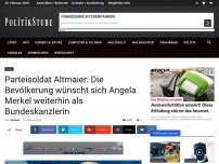 Bild zum Artikel: Parteisoldat Altmaier: Die Bevölkerung wünscht sich Angela Merkel weiterhin als Bundeskanzlerin
