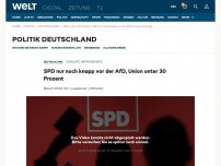 Bild zum Artikel: CDU unter 30 Prozent, SPD nur noch knapp vor der AfD