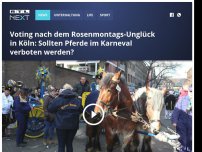 Bild zum Artikel: Voting nach Rosenmontags-Unglück: Sollten Pferde im Karneval verboten werden?