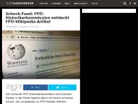 Bild zum Artikel: Schock-Fund: FPÖ-Historikerkommission entdeckt FPÖ-Wikipedia-Artikel