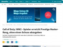 Bild zum Artikel: News: Call of Duty: WW2 - Spieler erreicht Prestige Master-Rang, ohne einen Schuss abzugeben