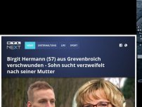 Bild zum Artikel: Birgit Hermann (57) aus Grevenbroich verschwunden - Sohn sucht verzweifelt nach seiner Mutter