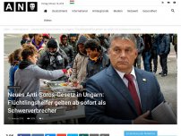 Bild zum Artikel: Neues Anti-Soros-Gesetz in Ungarn: Flüchtlingshelfer gelten ab sofort als Schwerverbrecher