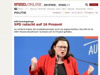 Bild zum Artikel: ARD-Sonntagsfrage: SPD rutscht unter 16 Prozent