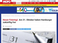 Bild zum Artikel: Neuer Feiertag!: Am 31. Oktober haben Hamburger zukünftig frei