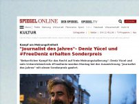 Bild zum Artikel: Kampf um Meinungsfreiheit: 'Journalist des Jahres'- Deniz Yücel und #FreeDeniz erhalten Sonderpreis