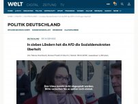 Bild zum Artikel: In sieben Ländern hat die AfD die Sozialdemokraten überholt