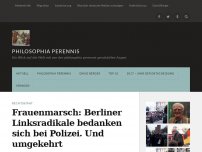 Bild zum Artikel: Frauenmarsch: Berliner Linksradikale bedanken sich bei Polizei. Und umgekehrt