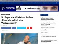Bild zum Artikel: Schlagerstar Christian Anders: „Frau Merkel ist eine Verbrecherin!“