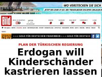 Bild zum Artikel: Türkei plant neues Gesetz - Erdogan will Kinderschänder kastrieren lassen