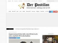 Bild zum Artikel: Grund dafür, dass SPD bei 15,5% steht, empfiehlt SPD Große Koalition