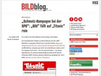 Bild zum Artikel: „Schmutz-Kampagne bei der SPD“: „Bild“ fällt auf „Titanic“ rein