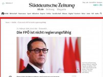 Bild zum Artikel: Die FPÖ ist nicht regierungsfähig