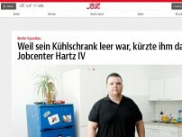 Bild zum Artikel: Weil sein Kühlschrank leer war, strich ihm das Jobcenter die Miete