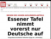 Bild zum Artikel: Hoher Ausländer-Anteil - Essener Tafel nimmt vorerst nur Deutsche auf