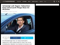 Bild zum Artikel: Schweigt seit Tagen: Sebastian Kurz verursacht Mega-Stau im McDrive