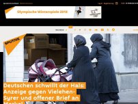 Bild zum Artikel: Deutschen schwillt der Hals: Anzeige gegen Vielehen-Syrer und offener Brief an Merkel