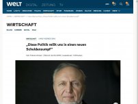 Bild zum Artikel: „Diese Politik reißt uns in einen neuen Schuldensumpf“