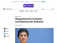 Bild zum Artikel: Essener Tafel - Wagenknecht kritisiert moralisierende Debatte