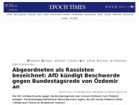 Bild zum Artikel: Abgeordneten als Rassisten bezeichnet: AfD kündigt Beschwerde gegen Bundestagsrede von Özdemir an