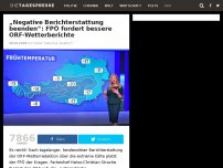 Bild zum Artikel: „Negative Berichterstattung beenden“: FPÖ fordert bessere ORF-Wetterberichte