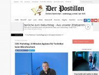 Bild zum Artikel: CDU-Parteitag: 15 Minuten Applaus für Techniker beim Mikrofoncheck