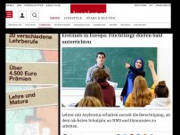 Bild zum Artikel: Erstmals in Europa: Flüchtlinge dürfen bald unterrichten