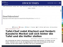 Bild zum Artikel: Tafel-Chef redet Klartext und fordert: Kanzlerin Merkel soll sich hinter die Tafel und die Helfer stellen