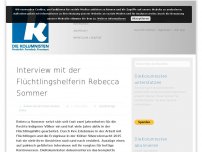 Bild zum Artikel: Interview mit der Flüchtlingshelferin Rebecca Sommer