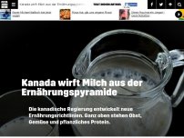 Bild zum Artikel: Kanada wirft Milch aus der Ernährungspyramide