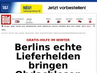 Bild zum Artikel: Gratis-Hilfe im Winter - Berlins echte Lieferhelden bringen Obdachlosen Pizza 