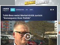Bild zum Artikel: Tafel-Boss weist Merkel-Kritik zurück: 'Konsequenz ihrer Politik'