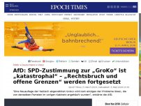 Bild zum Artikel: AfD: SPD-Zustimmung zur „GroKo“ ist „katastrophal“ – „Rechtsbruch und offene Grenzen“ werden fortgesetzt