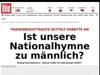 Bild zum Artikel: Neues Zoff-Thema - Ist unsere Nationalhymne zu männlich?