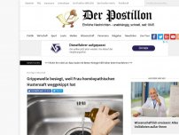 Bild zum Artikel: Grippewelle besiegt, weil Frau homöopathischen Hustensaft weggekippt hat