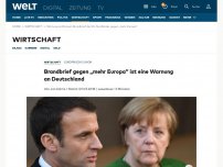 Bild zum Artikel: Brandbrief gegen „mehr Europa“ ist eine Warnung an Deutschland