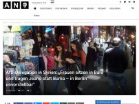Bild zum Artikel: AfD-Delegation in Syrien: „Frauen sitzen in Bars und tragen Jeans statt Burka – in Berlin unvorstellbar“