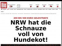 Bild zum Artikel: 200 bis 500 Euro Geldstrafe - NRW hat die Schnauze voll von Hundekot!