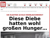 Bild zum Artikel: Sie klauten 18 Kilo Wurst - Diese Diebe hatten wohl großen Hunger…