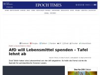 Bild zum Artikel: AfD will Lebensmittel spenden – Tafel lehnt ab