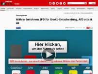 Bild zum Artikel: Sonntagstrend - Wähler belohnen SPD für GroKo-Entscheidung, AfD stürzt ab