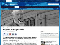 Bild zum Artikel: Trauer um Schauspieler: Siegfried Rauch gestorben