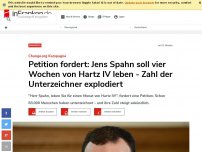 Bild zum Artikel: Petition: Jens Spahn soll einen Monat von Hartz IV leben - Zahl der Unterzeichner explodiert
