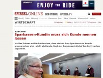 Bild zum Artikel: BGH-Urteil: Sparkassen-Kundin muss sich Kunde nennen lassen