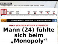 Bild zum Artikel: Ungewöhnlicher Notruf - Mann (24) fühlt sich beim „Monopoly“ betrogen