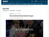Bild zum Artikel: Nie war Merkels Kanzlermehrheit knapper